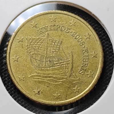 KK钱币收藏小铺   第404期 2月预留时间 周末发货 -  塞浦路斯50欧分