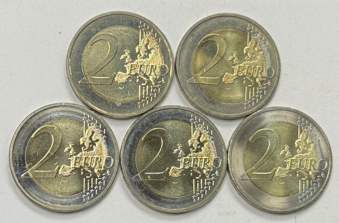 S&S Numismatic世界钱币-拍卖 第122期  德国2011年 北威州科隆大教堂 2欧元双色纪念币 ADFGJ厂标 5枚全套