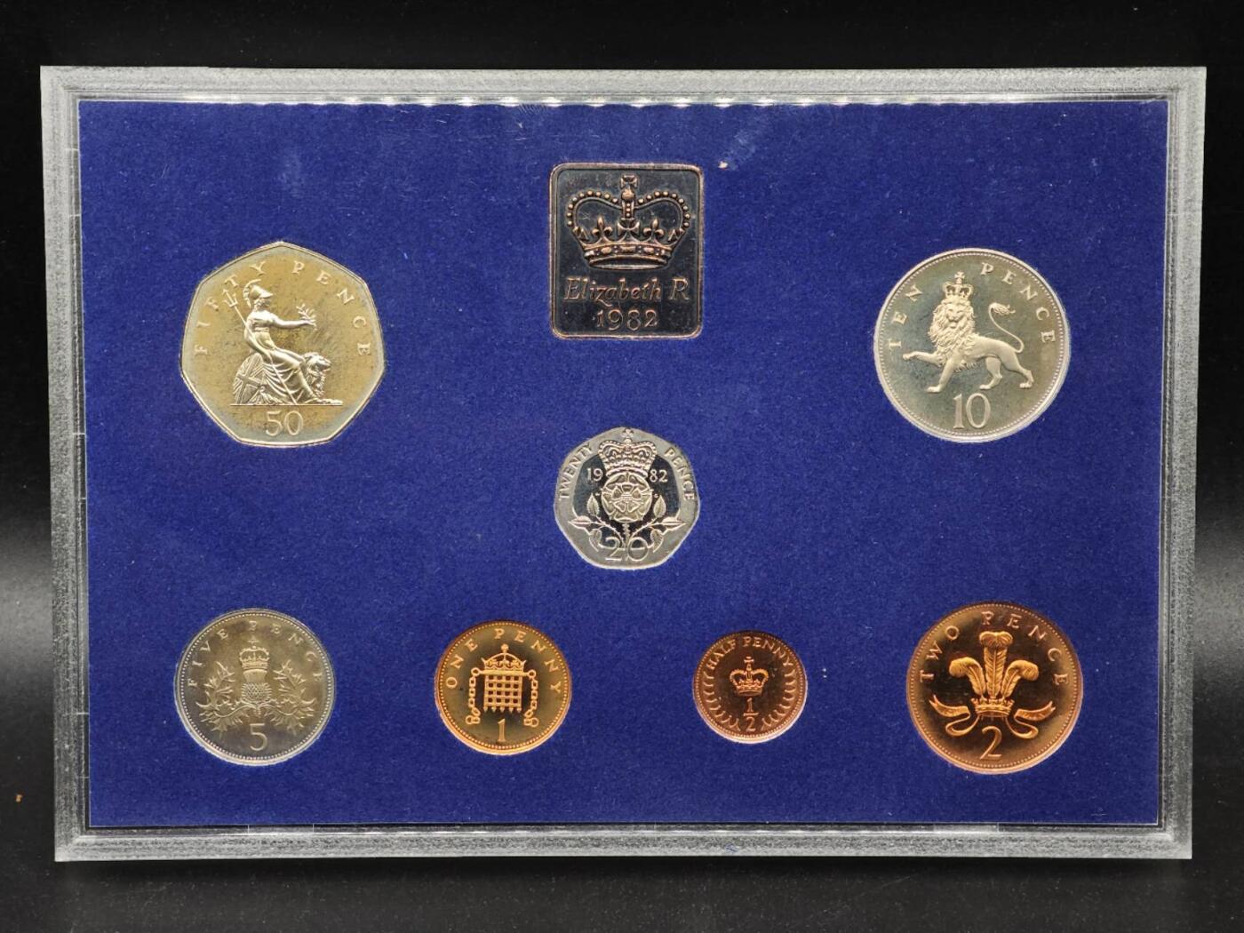 【淘币小摊】实时拍第八百七十九拍   银币套币场    每周一统一发货 英国1982年精制套币