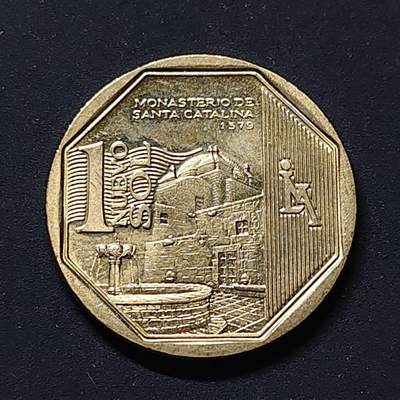 【全场包邮】纯粹捡漏拍510场 - 秘鲁2011年1索尔秘鲁财富与荣耀系列圣卡塔利娜修道院纪念币