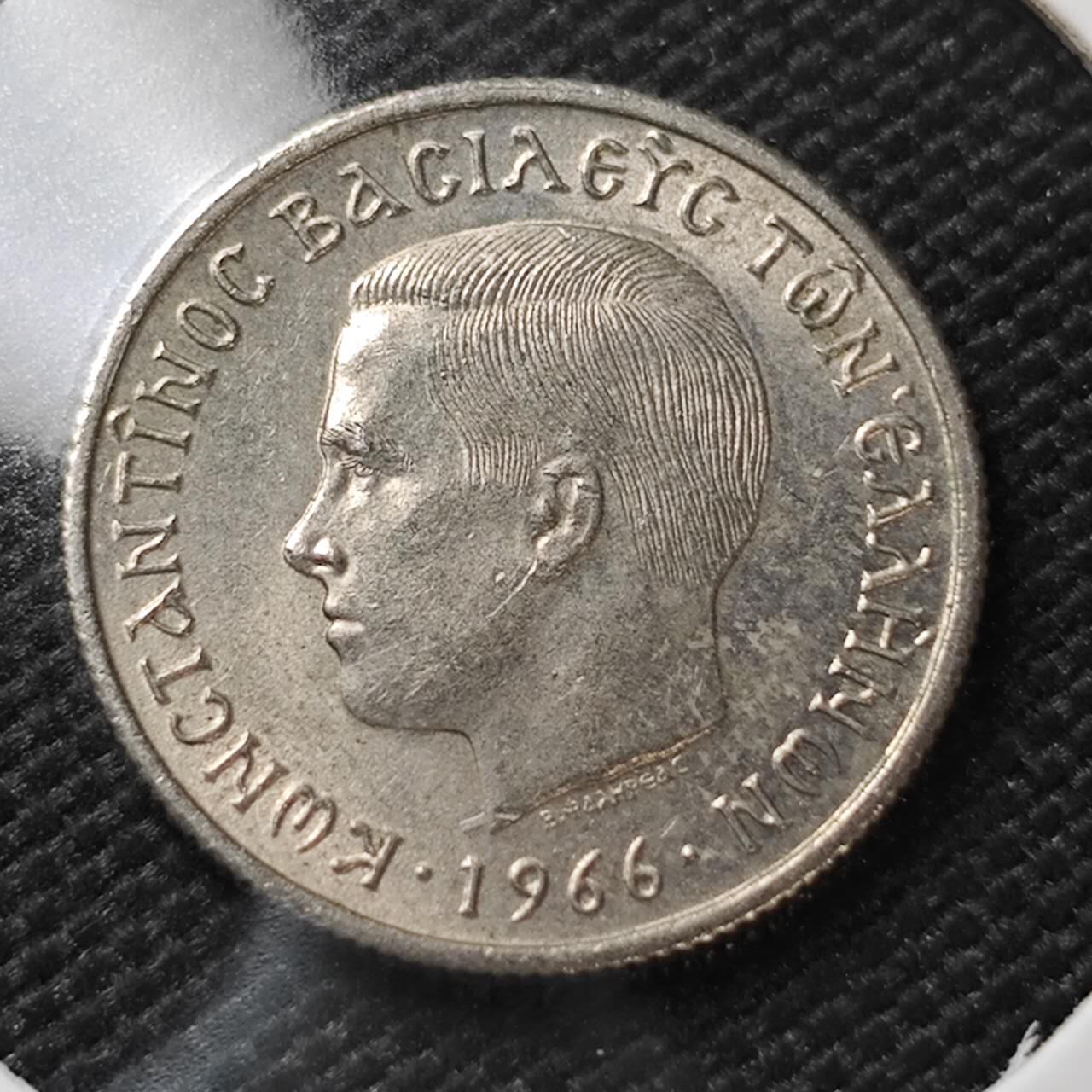 KK钱币收藏小铺   第404期 2月预留时间 周末发货  1966希腊50雷普塔