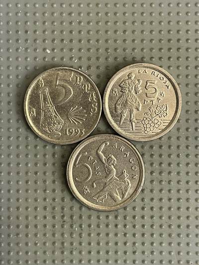 2026年第30场各国散币拍卖（总第180场） - 西班牙5比赛塔纪念币3枚不同