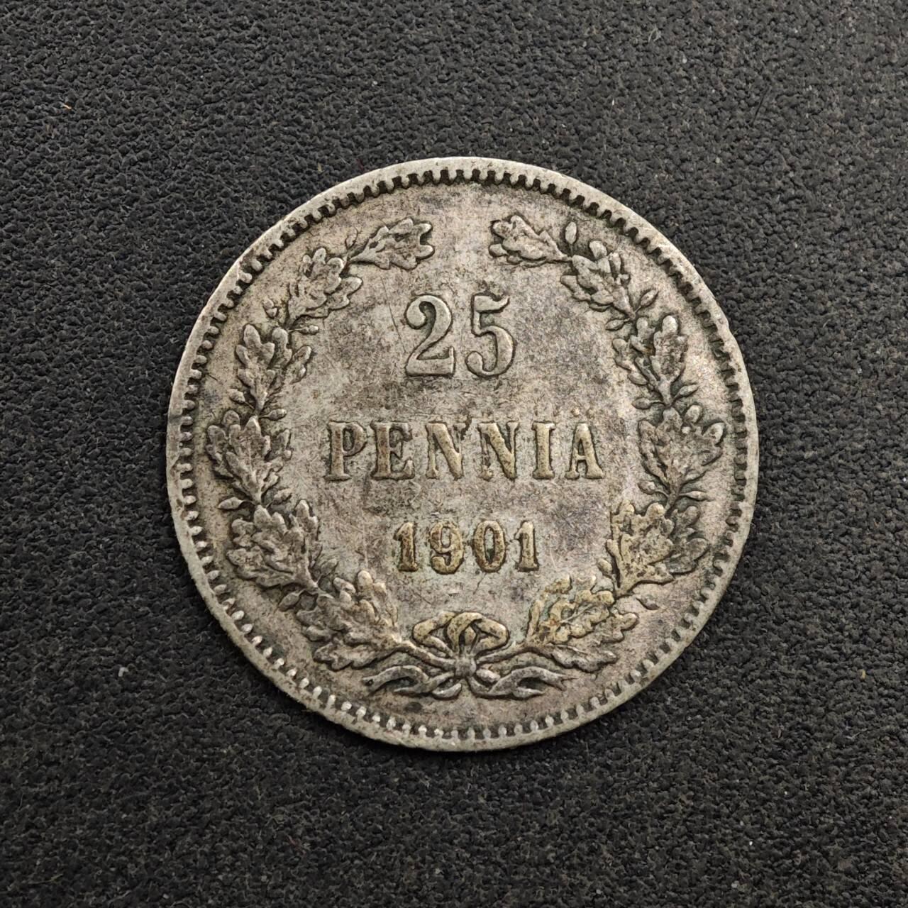 【淘币小摊】实时拍第八百七十九拍   银币套币场    每周一统一发货 芬兰1901年25芬妮银币