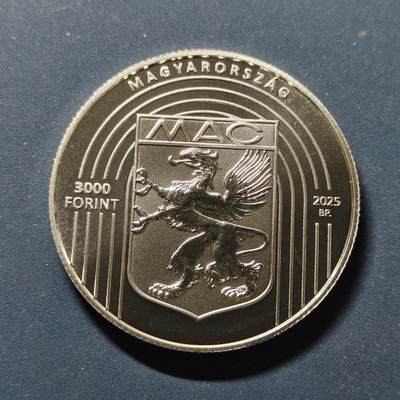 【全场包邮】纯粹捡漏拍511场 - 【少见】匈牙利2025年3000福林匈牙利田径俱乐部和匈牙利竞技体育150年纪念币-量5000