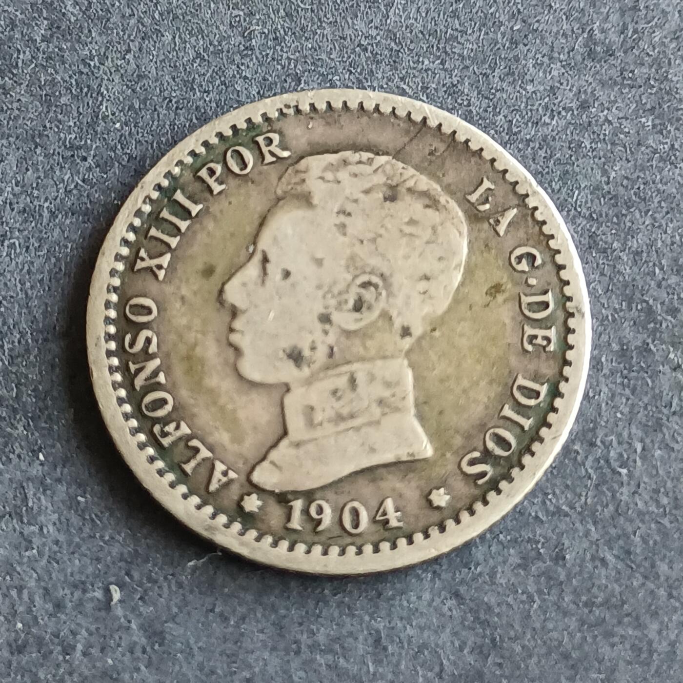 【游宝拍卖】丙午马年第9期 西班牙1904年50分银币