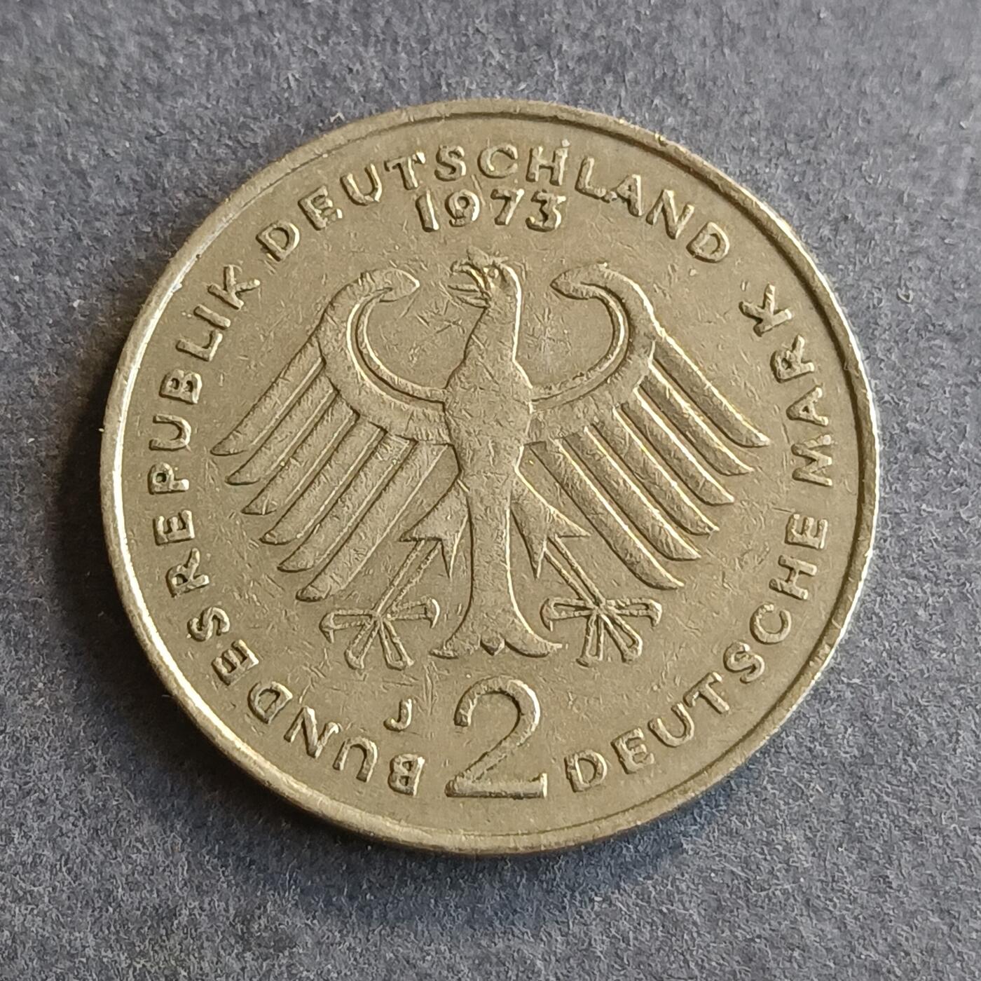 【游宝拍卖】丙午马年第9期 德国1973年2马克纪念币