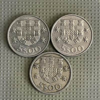 2026年第30场各国散币拍卖（总第180场） - 葡萄牙5埃斯库多3枚