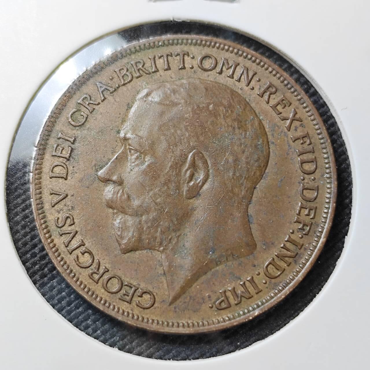 KK钱币收藏小铺   第404期 2月预留时间 周末发货  1920英国1便士铜币