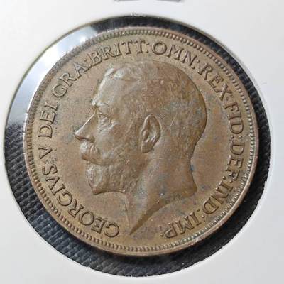 KK钱币收藏小铺   第404期 2月预留时间 周末发货 -  1920英国1便士铜币