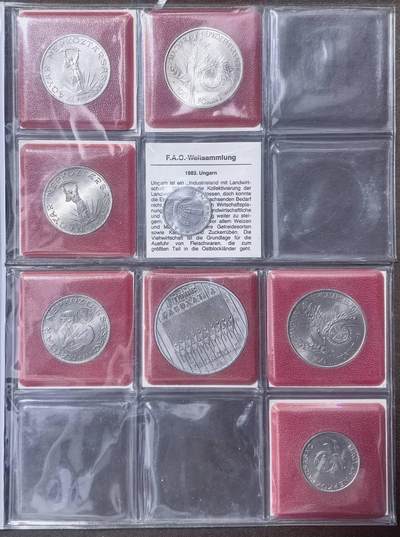 北京马甸外国币专卖第148期，非贵金属外国流通币，纪念币币，中国早期纪念币专场，陆续上拍，欢迎关注 - 匈牙利FA0纪念币8枚