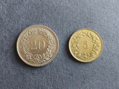 【游宝拍卖】丙午马年第9期 - 瑞士2012年 20分 5分