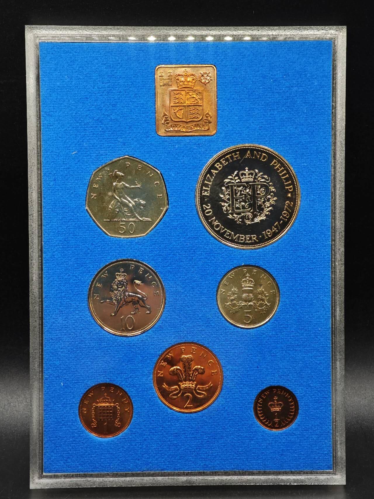 【淘币小摊】实时拍第八百七十九拍   银币套币场    每周一统一发货 英国1972年精制套币