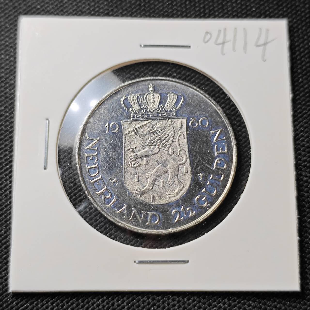 KK钱币收藏小铺   第404期 2月预留时间 周末发货  荷兰2.5盾纪念币