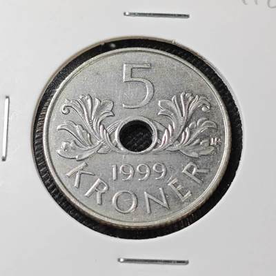 KK钱币收藏小铺   第404期 2月预留时间 周末发货 -  挪威5克朗