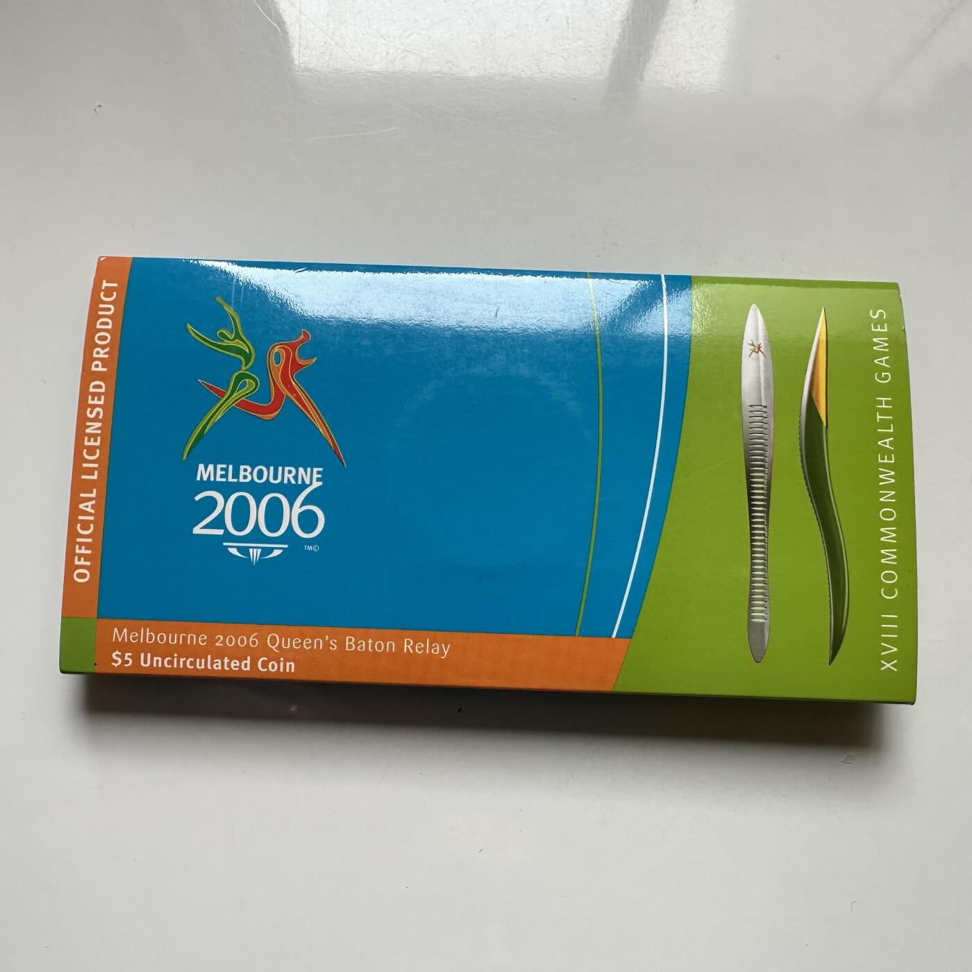 🌹外币初藏🌹🐯2026年第26场  各国纪念币专场 每周二四六晚8️⃣点 接代拍 澳大利亚 2006年 第十八届英联邦运动会女王 Baton接力 5元克朗型纪念币 原装卡