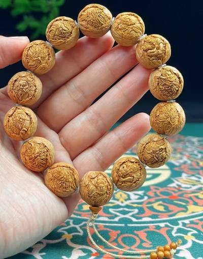 猴头核桃1.75原皮诛邪退散钟馗文玩手串 - 猴头核桃1.75原皮诛邪退散钟馗文玩手串