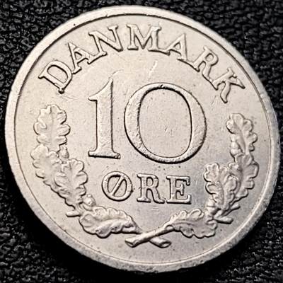 泉币菌-第205场-拍品多 请提前出价 - 丹麦 1967年10欧尔镍币 皇冠 18mm 