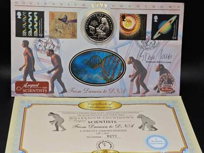  【淘币小摊】限时拍第八百七十九拍   克朗币邮币封场    每周一统一发货 - 直布罗陀1996年人类进化猿与人共同祖先克朗纪念币邮币封