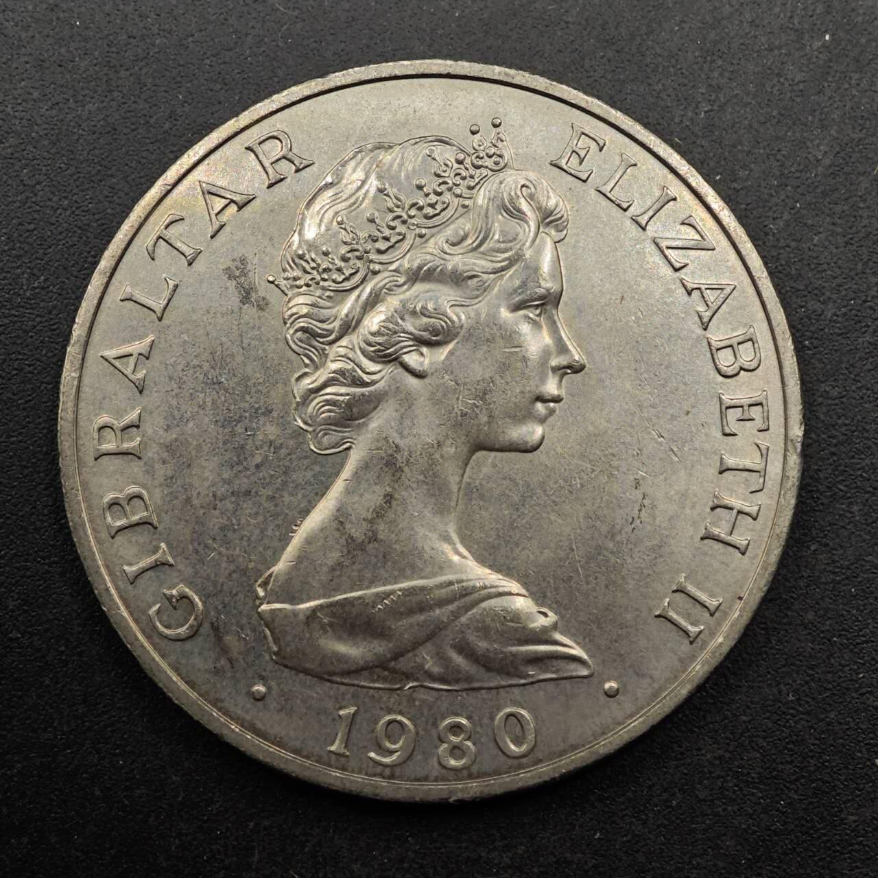  【淘币小摊】限时拍第八百七十八拍   克朗币邮币封场    每周一统一发货 直布罗陀1980年尼尔逊船长克朗纪念币