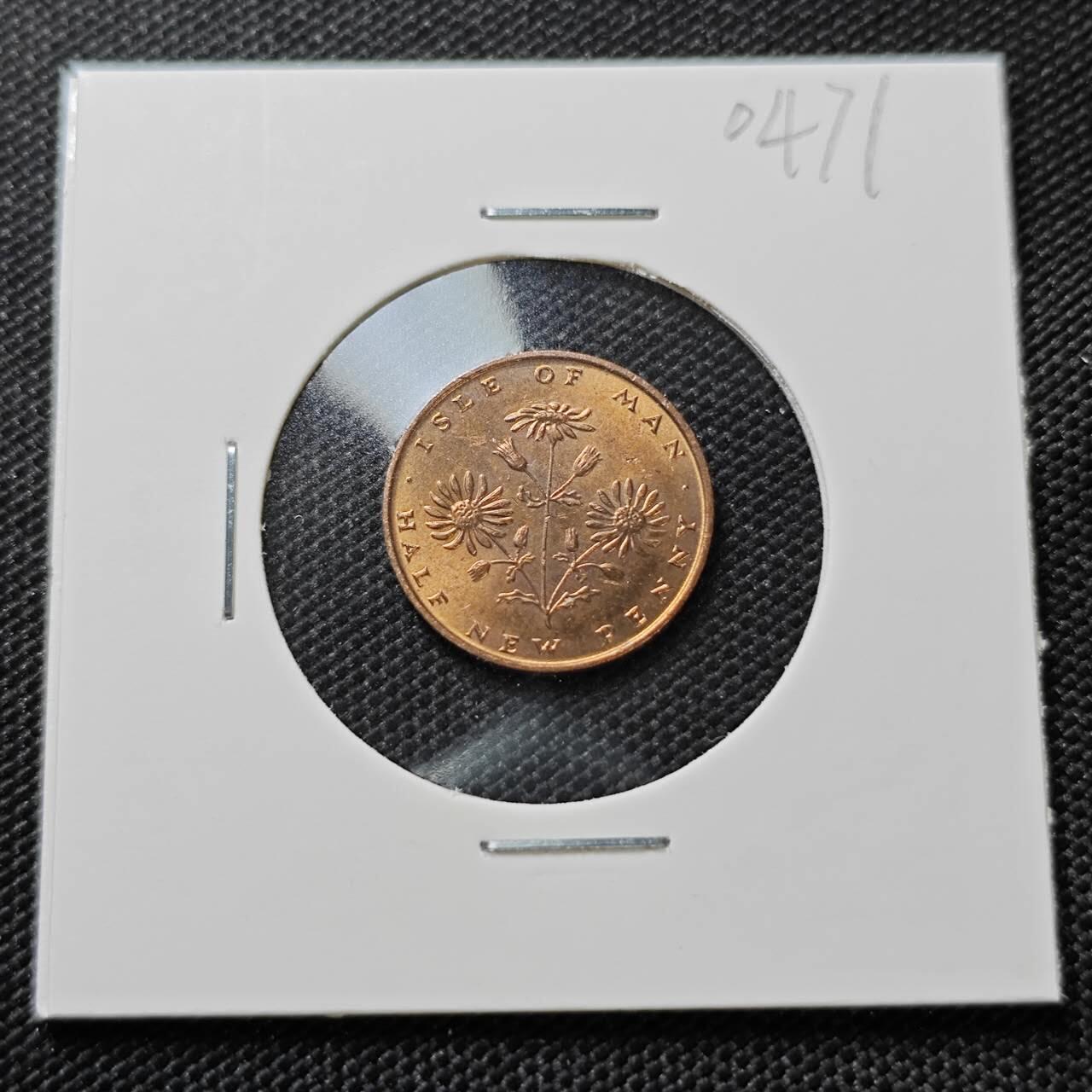 KK钱币收藏小铺   第404期 2月预留时间 周末发货  马恩岛1/2便士铜币