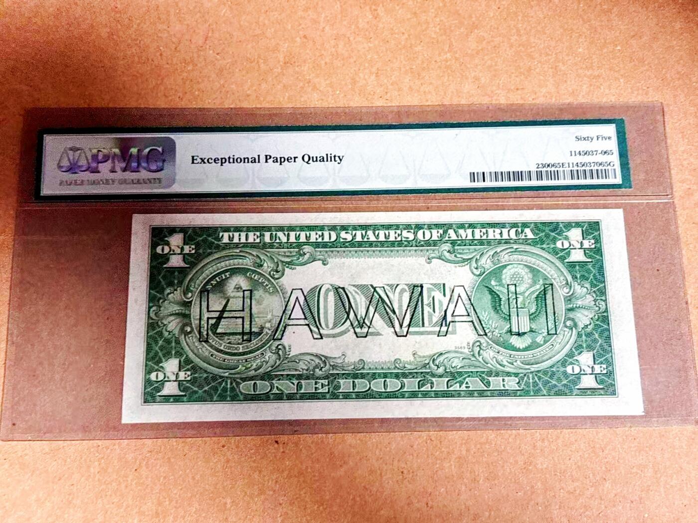 【Blue Auction】世界纸币精拍第792期——18级TOP拍卖/信誉/品质/专业/高效💫 美国 1935年1美金 夏威夷券 PMG65EPQ 老壳 Waikiki Hoard