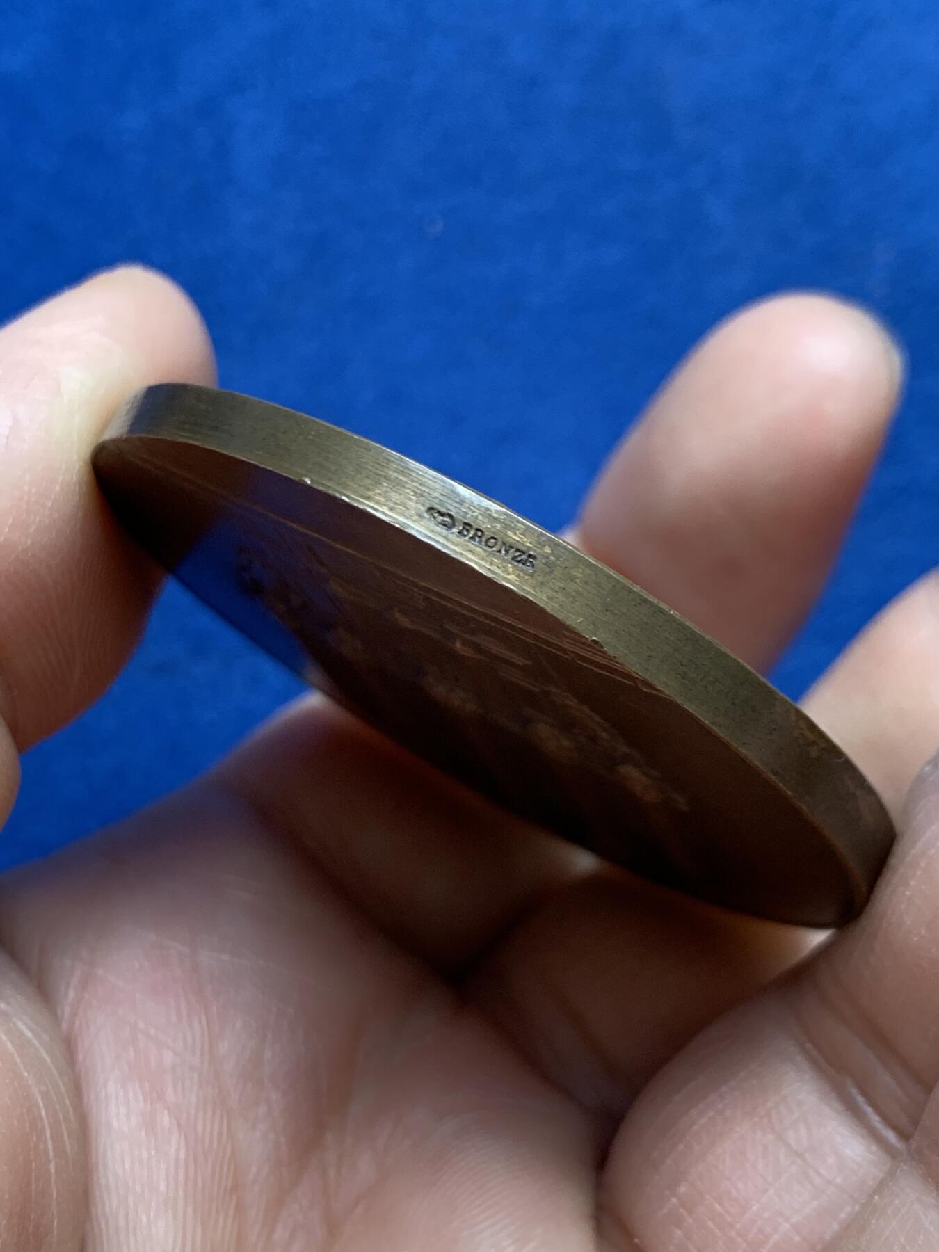 《竞宝斋》第468场 周日，周一 2场连拍 （全场包邮）欢迎送拍 约翰·塞巴斯蒂安·巴赫 纪念铜章 56克 49.6mm 丰饶角铜标 带盒