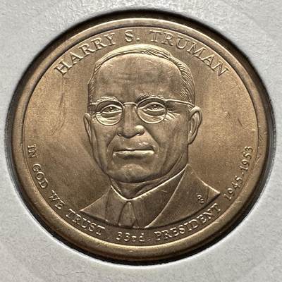 🌹外币初藏🌹🐯2026年第26场  各国纪念币专场 每周二四六晚8️⃣点 接代拍 -  美国 2015年 总统系列 纪念第33任总统哈里·S·杜鲁门的执政成就 1元纪念币