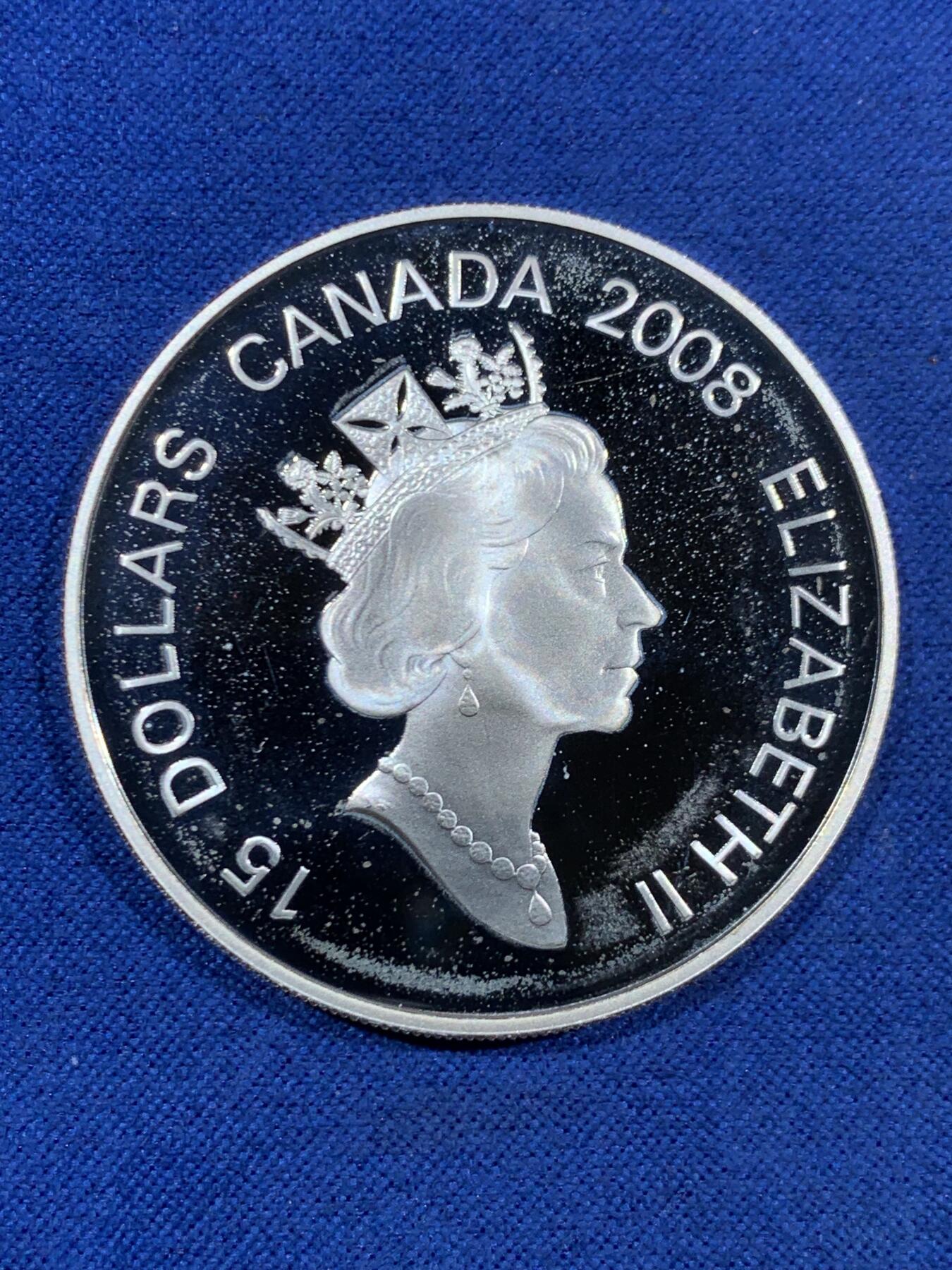 《竞宝斋》第468场 周日，周一 2场连拍 （全场包邮）欢迎送拍 加拿大2008年鼠年生肖币，局部镀金，盒证齐全（34克 925银）