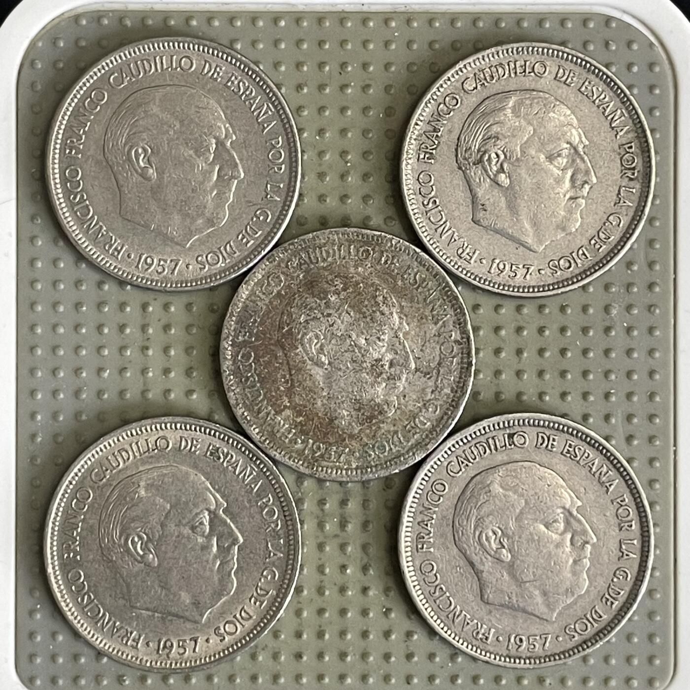 2026年第30场各国散币拍卖（总第180场） 西班牙1957年版5比赛塔5枚