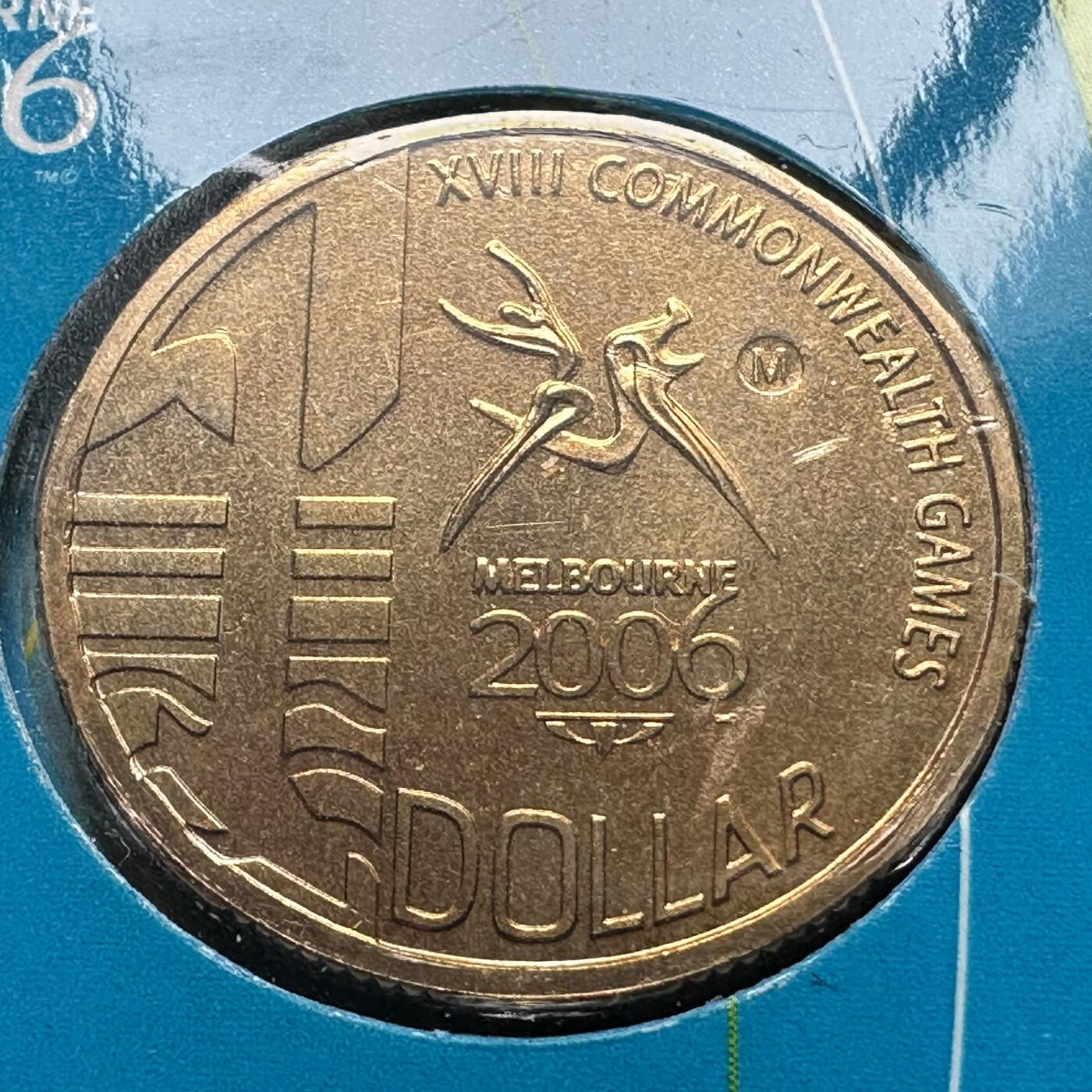🌹外币初藏🌹🐯2026年第26场  各国纪念币专场 每周二四六晚8️⃣点 接代拍 澳大利亚 2006年 第十八届英联邦运动会 M厂版 1元纪念币 原装卡 墨尔本造币厂