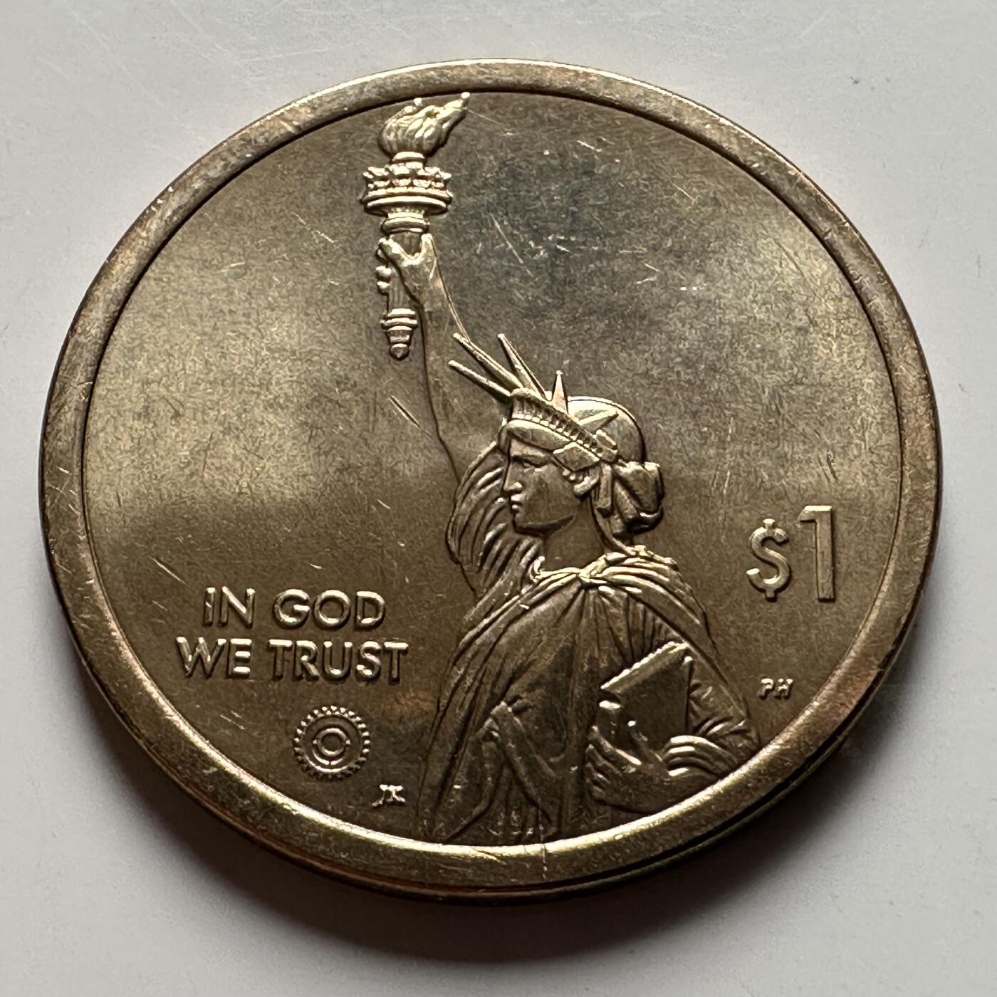 🌹外币初藏🌹🐯2026年第26场  各国纪念币专场 每周二四六晚8️⃣点 接代拍 美国 2022年 创新者系列田纳西州主题 纪念田纳西河谷管理局的区域发展与能源革新成就 1元纪念币