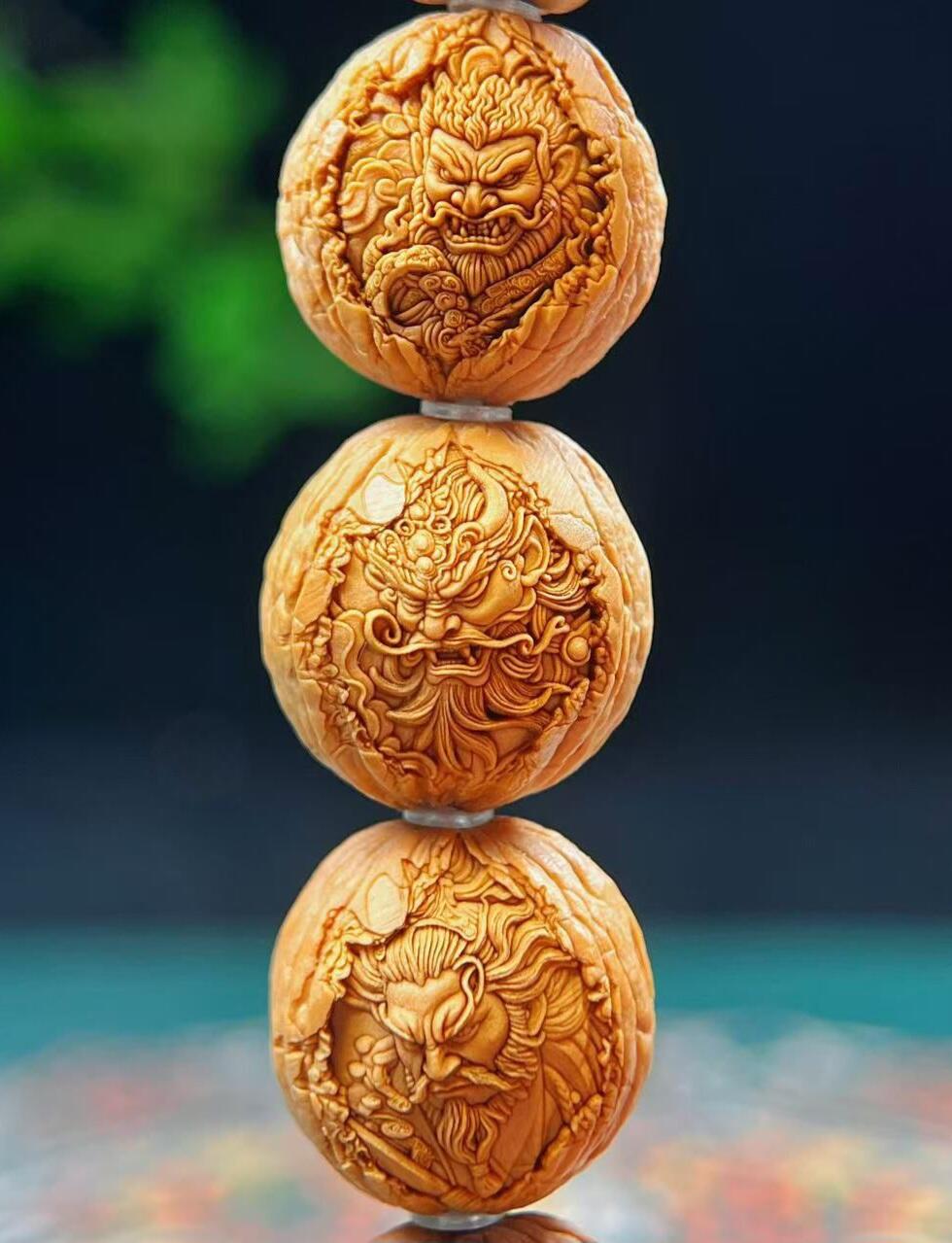 猴头核桃1.75原皮诛邪退散钟馗文玩手串