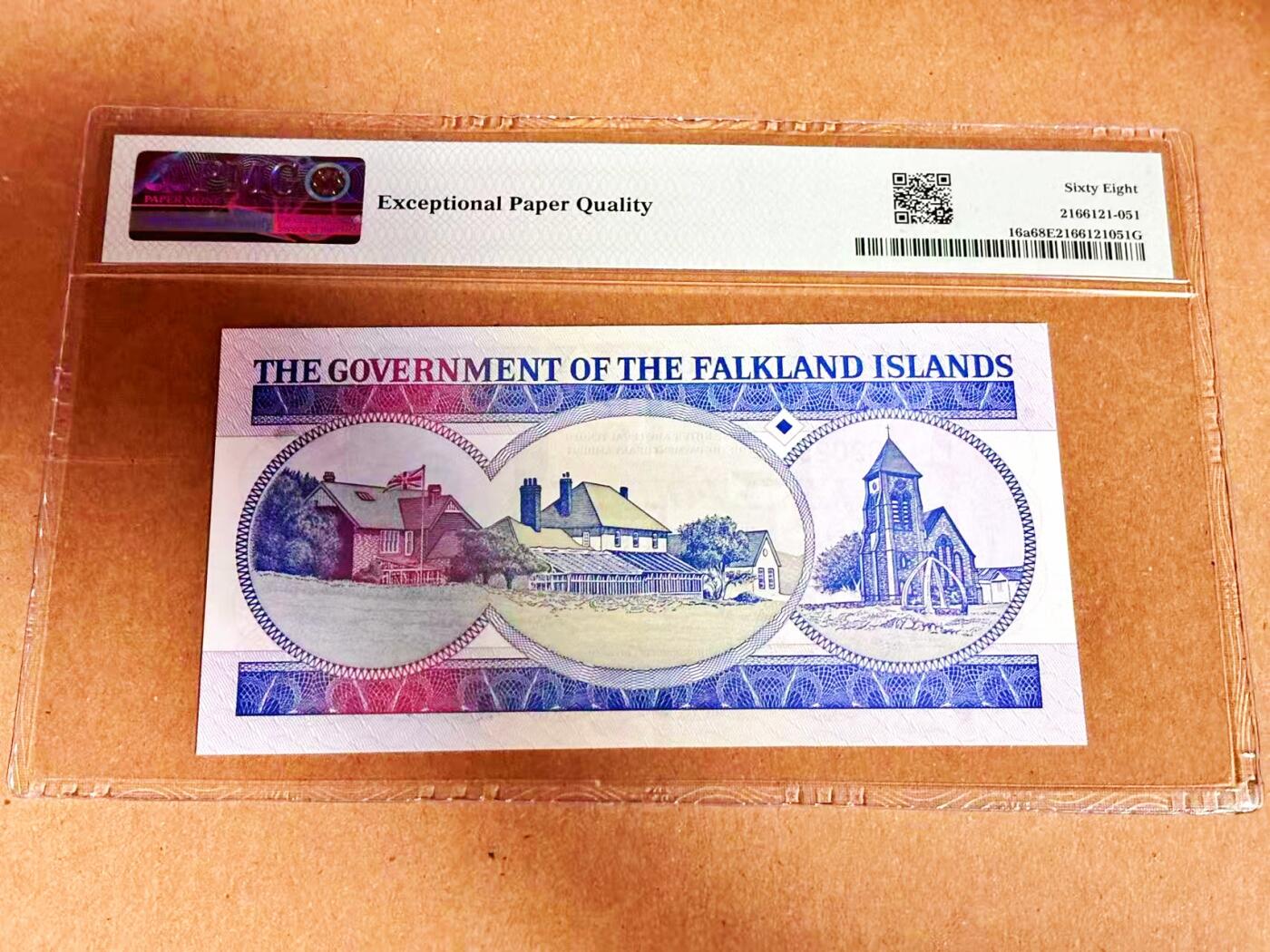 【Blue Auction】世界纸币精拍第792期——18级TOP拍卖/信誉/品质/专业/高效💫 【A冠无47】福克兰 1990年50镑 PMG68EPQ 高分