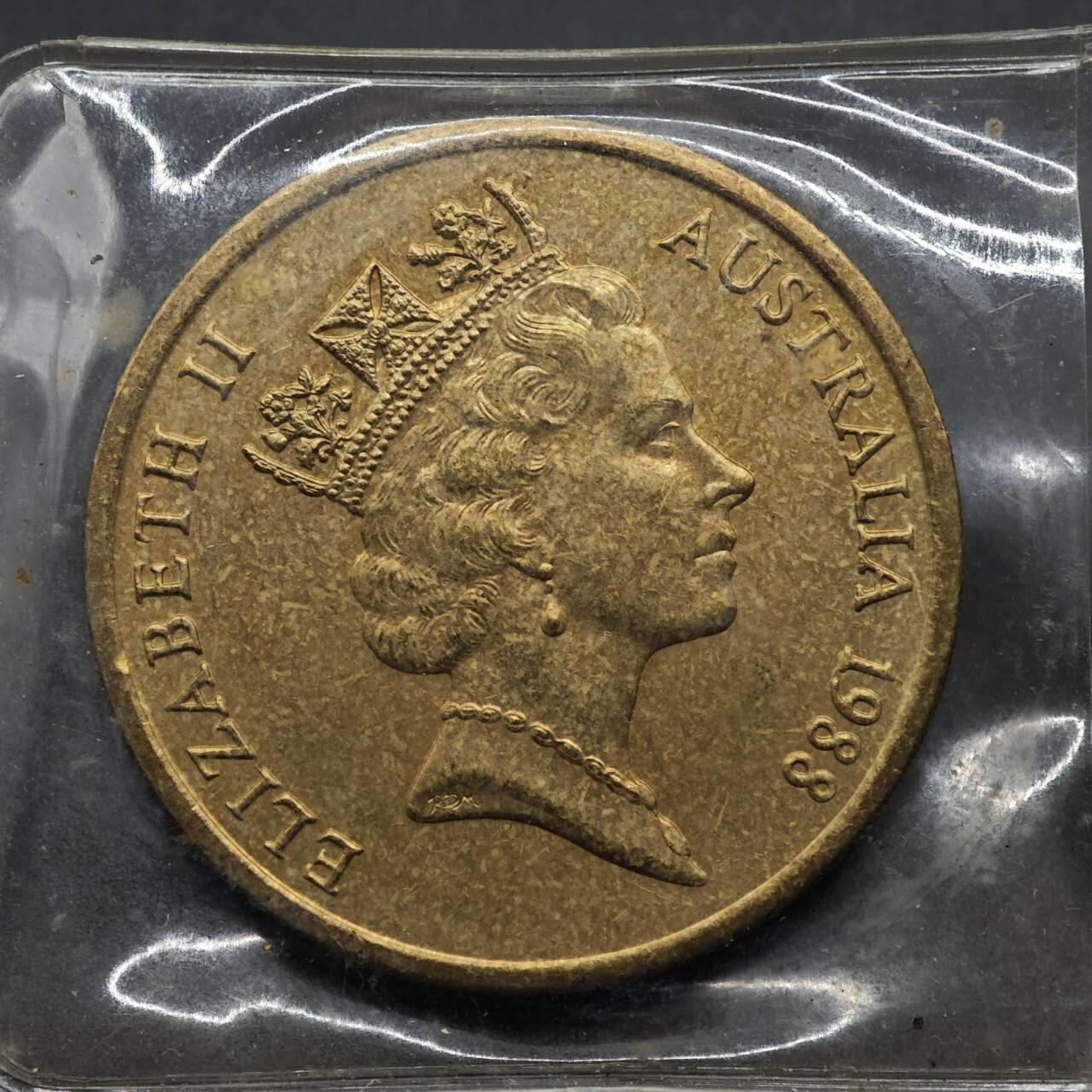  【淘币小摊】限时拍第八百七十八拍   克朗币邮币封场    每周一统一发货 澳大利亚1988年议会大厦5元纪念币