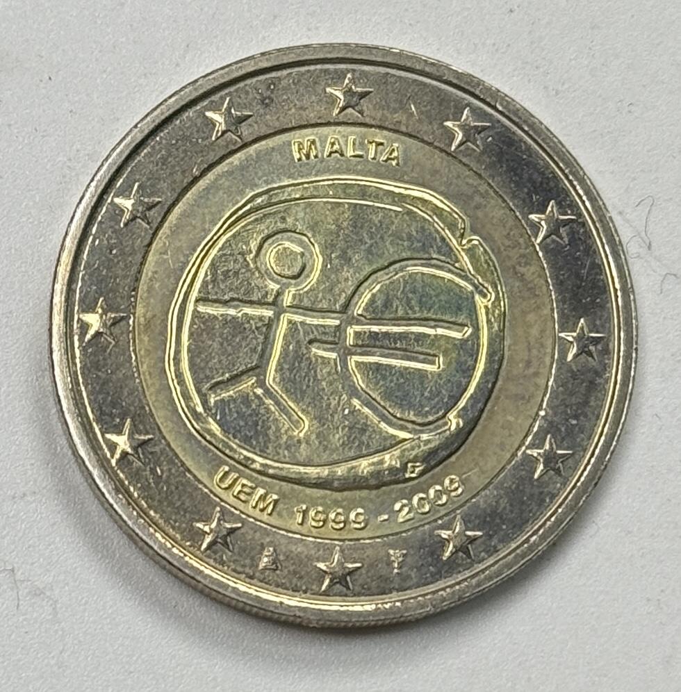 S&S Numismatic世界钱币-拍卖 第122期  马耳他2009年 欧洲货币联盟10周年 2欧元双色纪念币