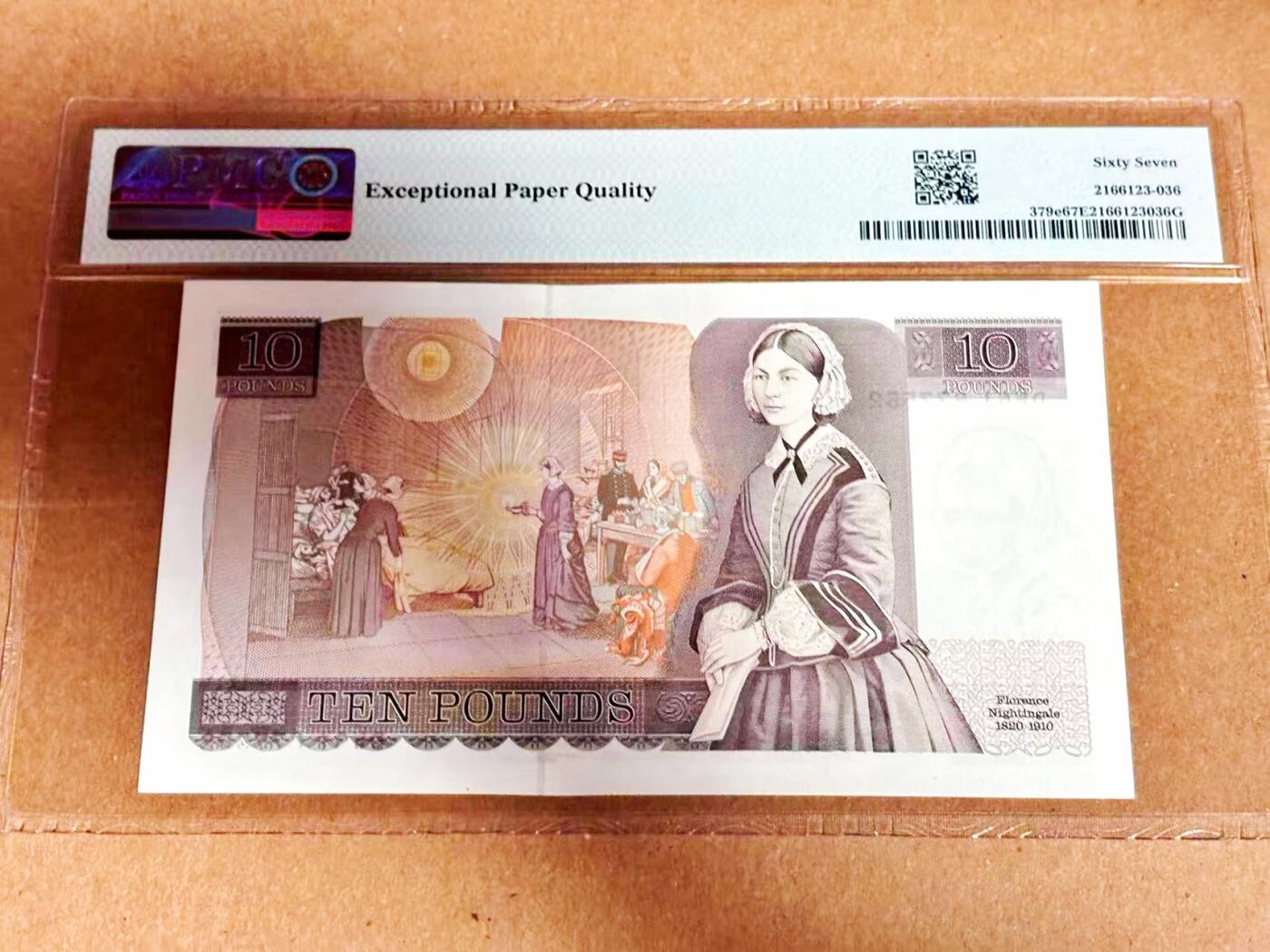 【Blue Auction】世界纸币精拍第792期——18级TOP拍卖/信誉/品质/专业/高效💫 【p379e】英国 1988-91年10镑 PMG67EPQ 