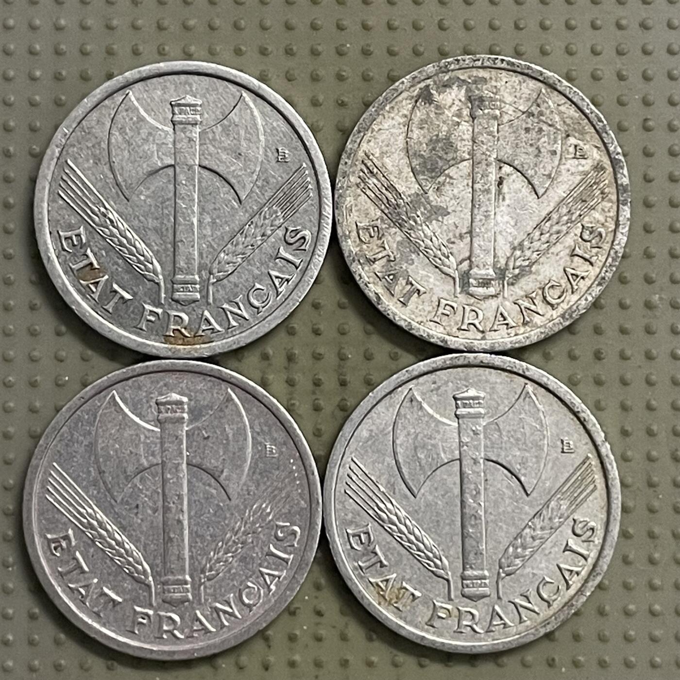 2026年第30场各国散币拍卖（总第180场） 维希法国1法郎4枚