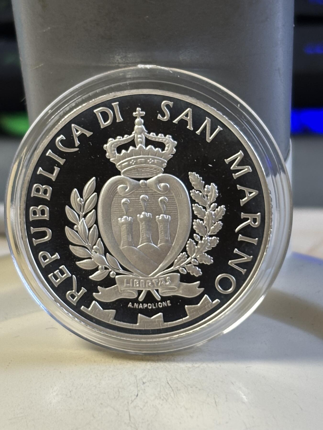 第193期拍卖 圣马力诺2012年艺术家Aligi Sassu诞辰100周年银币，925银，22克，发行12000枚