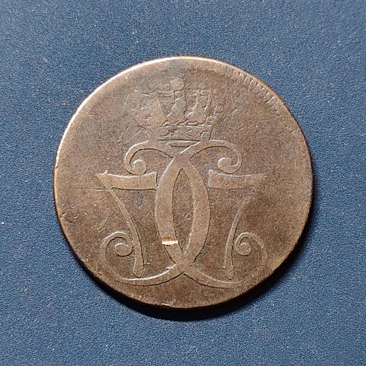 【全场包邮】纯粹捡漏拍510场 丹麦1771年克里斯蒂安七世1斯基林铜币