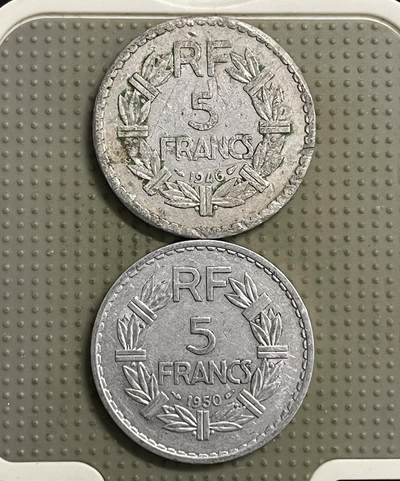 2026年第30场各国散币拍卖（总第180场） - 法国5法郎2枚