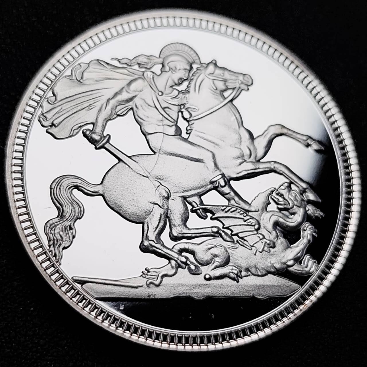 泉币菌-第205场-拍品多 请提前出价 纪念品 圣乔治和巨龙纪念章  40×3mm 致敬经典