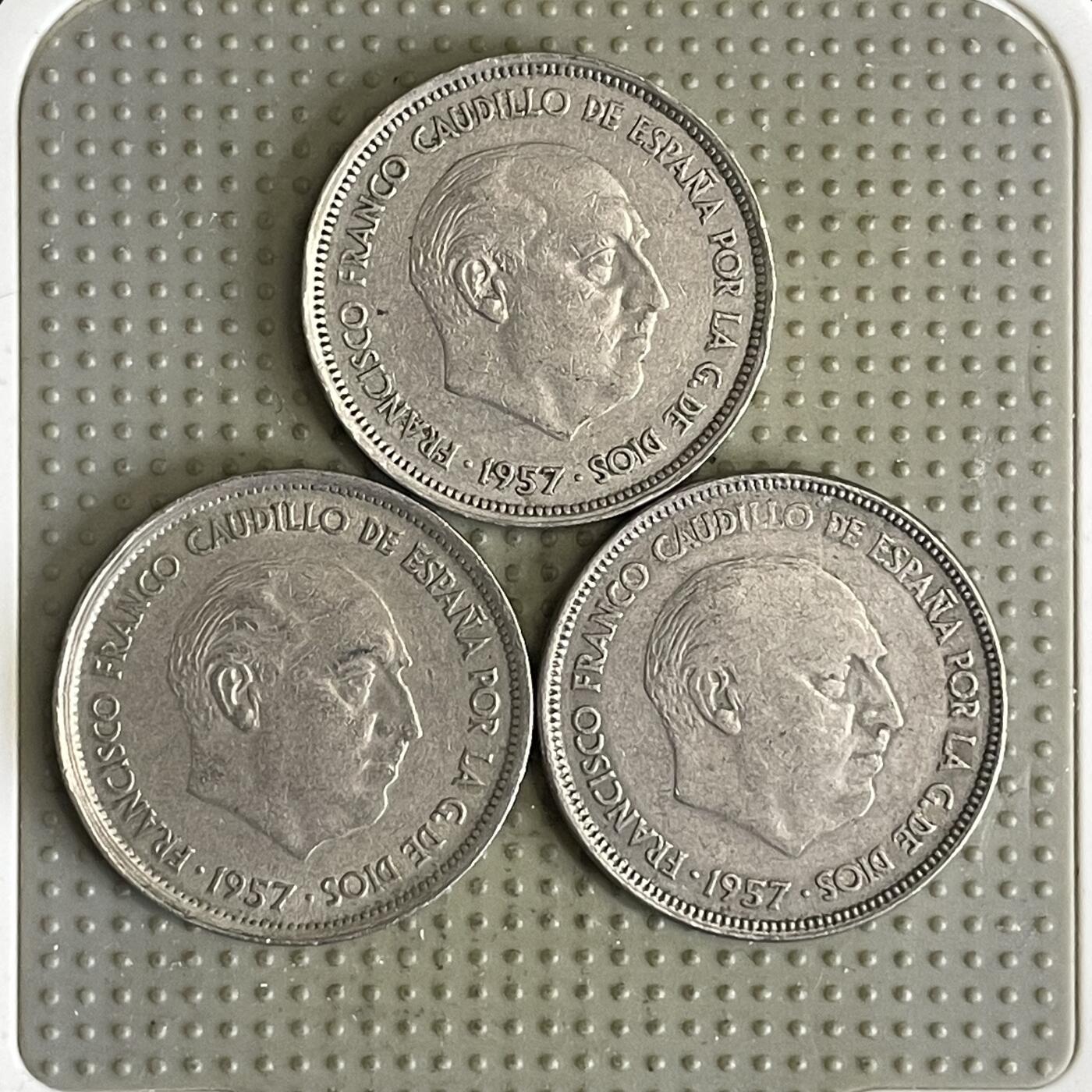 2026年第30场各国散币拍卖（总第180场） 西班牙1957年版25比赛塔3枚