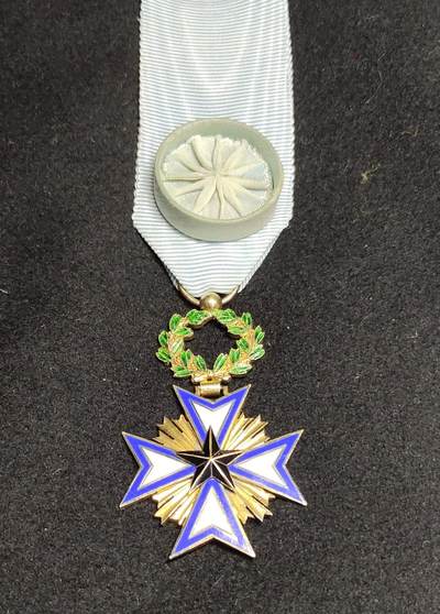 法属达荷美 贝宁 黑星勋章 银制镀金 - 法属达荷美 贝宁 黑星勋章 银制镀金