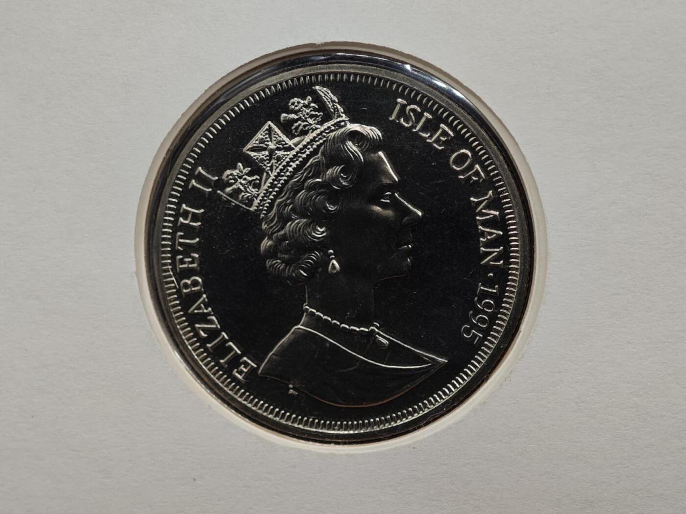  【淘币小摊】限时拍第八百七十八拍   克朗币邮币封场    每周一统一发货 马恩岛1995年现代世界发明-显微镜克朗纪念币邮币封