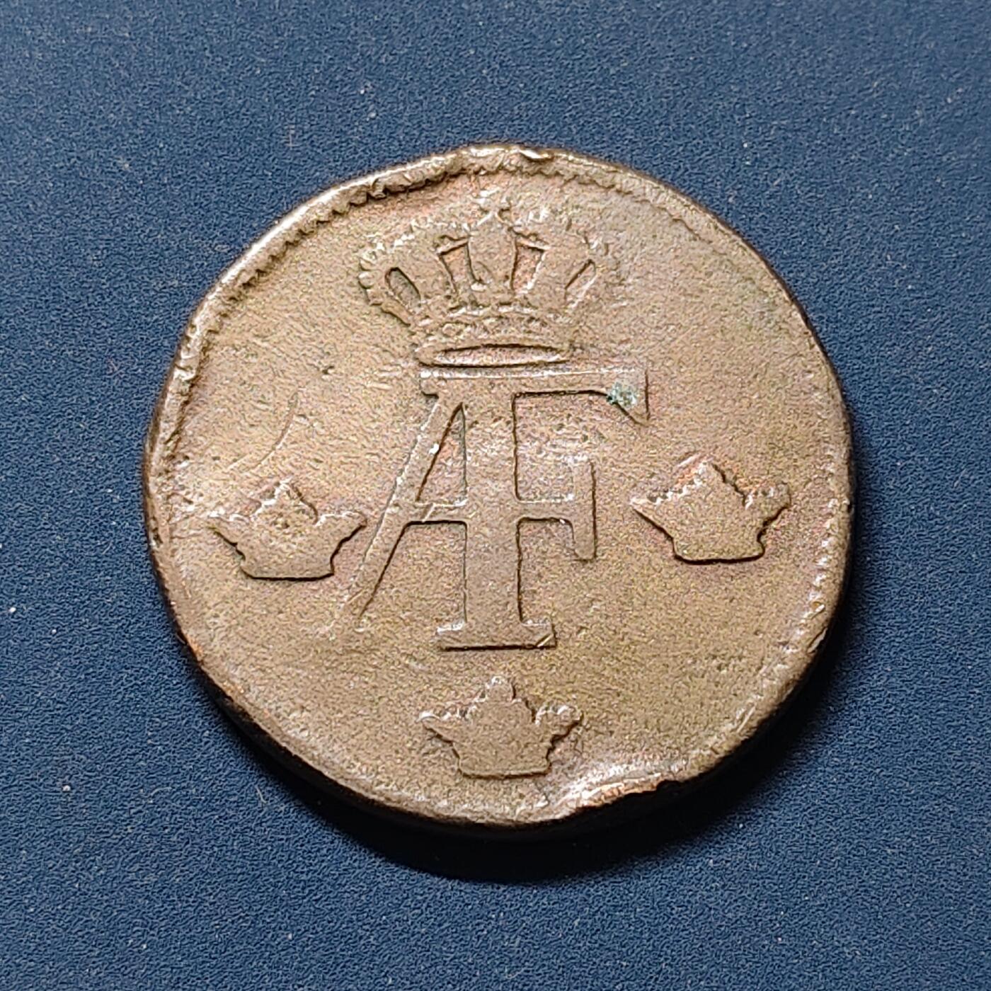 【全场包邮】纯粹捡漏拍510场 瑞典1769年阿道夫·弗雷德里克1欧尔铜币