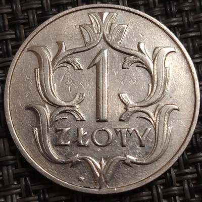 布加迪🐬～世界钱币(上海)🌾第 280 期 /  各国套币和散币 - 波兰🇵🇱 1929年 1兹罗提 25mm 镍币