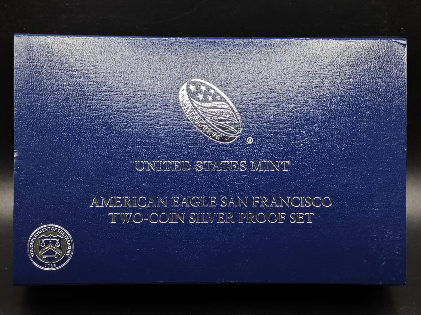 【淘币小摊】实时拍第八百七十九拍   银币套币场    每周一统一发货 美国2012年行走鹰洋一盎司银币精制-反精制2枚套原盒原证