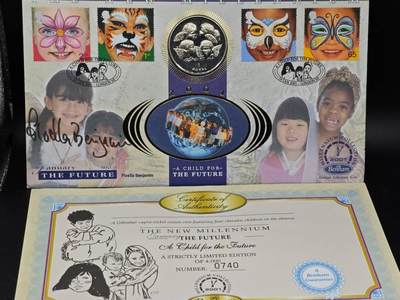  【淘币小摊】限时拍第八百七十九拍   克朗币邮币封场    每周一统一发货 - 直布罗陀199年四天使克朗纪念币邮币封