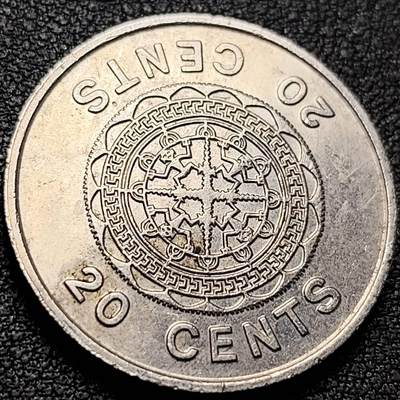 泉币菌-第206场-拍品多 请提前出价 - 原光美品 英属所罗门群岛 1977年20分镍币 马莱塔吊坠圆形  28.5MM