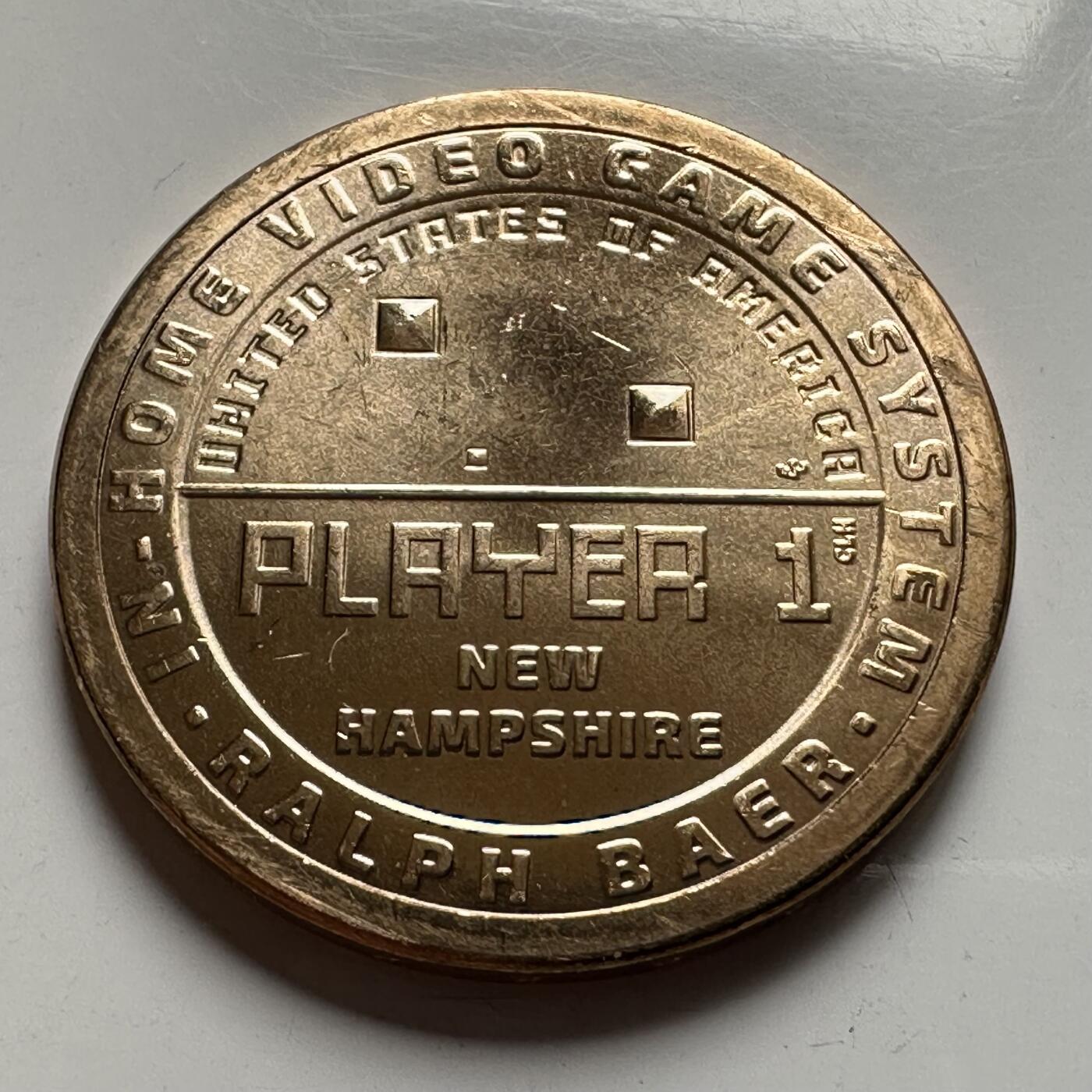 🌹外币初藏🌹🐯2026年第26场  各国纪念币专场 每周二四六晚8️⃣点 接代拍 美国 2021年 创新者系列新罕布什尔州主题 纪念拉尔夫·贝尔家用视频游戏系统的电子娱乐创新成就 1元纪念币